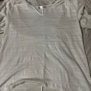 89th & Madison Gray Ribbed Short Sleeve T-Shirt
